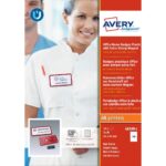 Avery 4839R-L Office Name Badges 81 x 43mm Red - Image 2