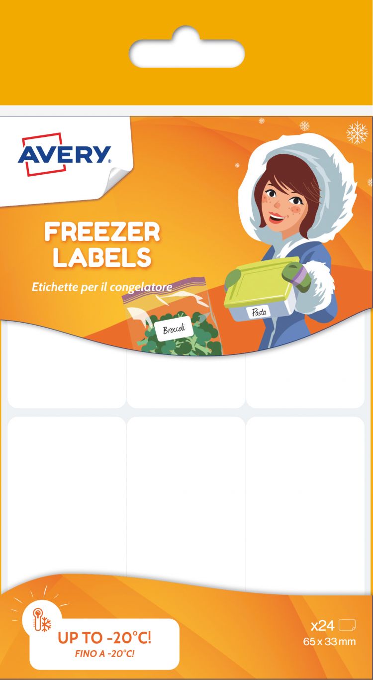 Avery CONG24 63.5 mm x 33 mm freezer-proof Labels Avery CONG24 63.5 mm x 33 mm freezer-proof Labels