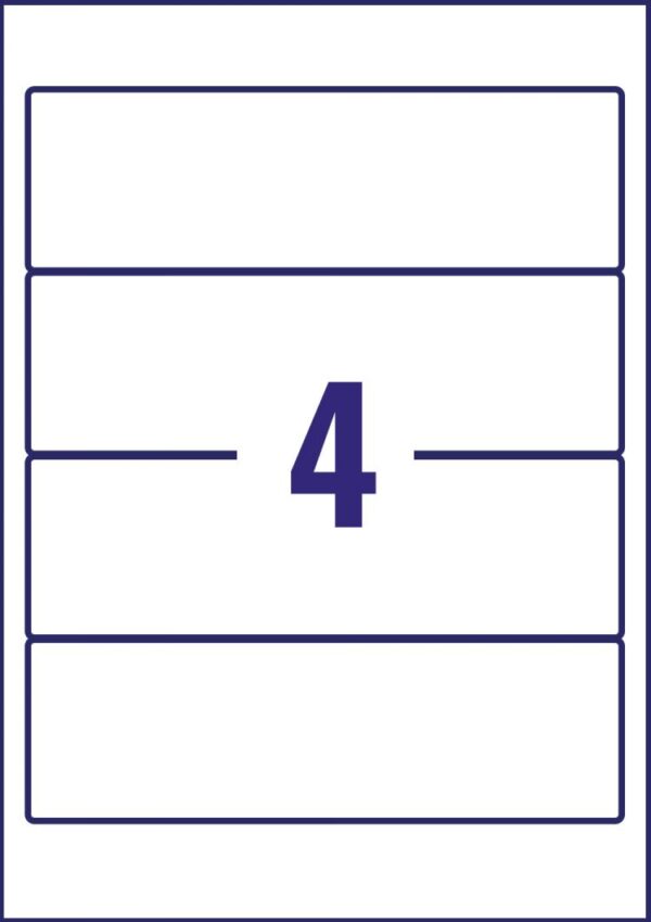 Avery L7171-25 Filing Labels 25 sheets - 4 Labels per Sheet