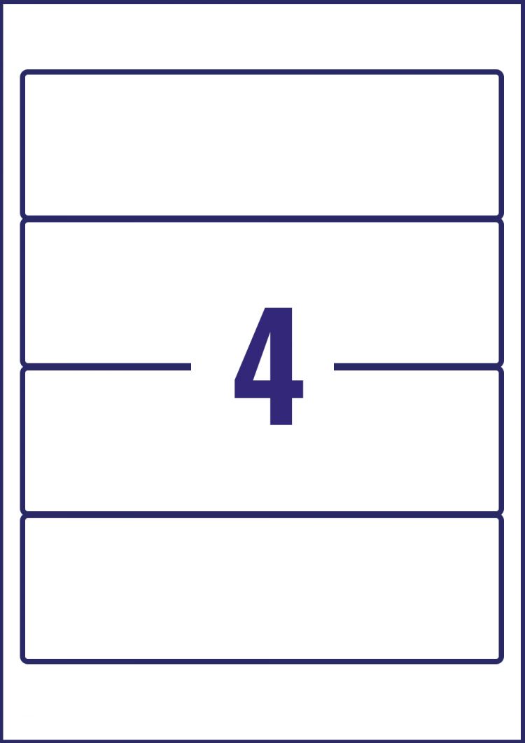 Avery L7171-25 Filing Labels 25 sheets - 4 Labels per Sheet Avery L7171-25 Filing Labels 25 sheets - 4 Labels per Sheet