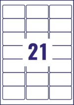 Avery MP7160-40 63.5 x 38.1mm Permanent Multipurpose Labels 40 Sheets - 21 Labels per sheet