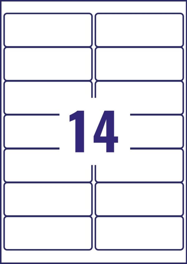 Avery MP7163-40 99.1 x 38.1mm Permanent Multipurpose Labels 40 Sheets - 14 Labels per sheet