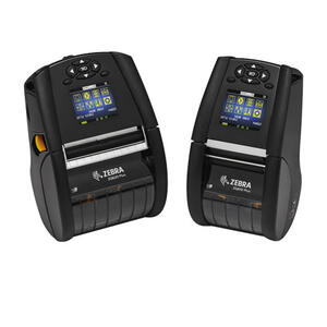 ZEB_ZQ600_Plus_left_right_shop DT Printer ZQ610 Plus 2"/48mm; English/Latin fonts, ZPL, Wi-Fi 6 Dual Radio (802.11AX / BT5.x), Linerless Platen, 0.75" Core, Group E, Shoulder strap, Belt clip - Image 1
