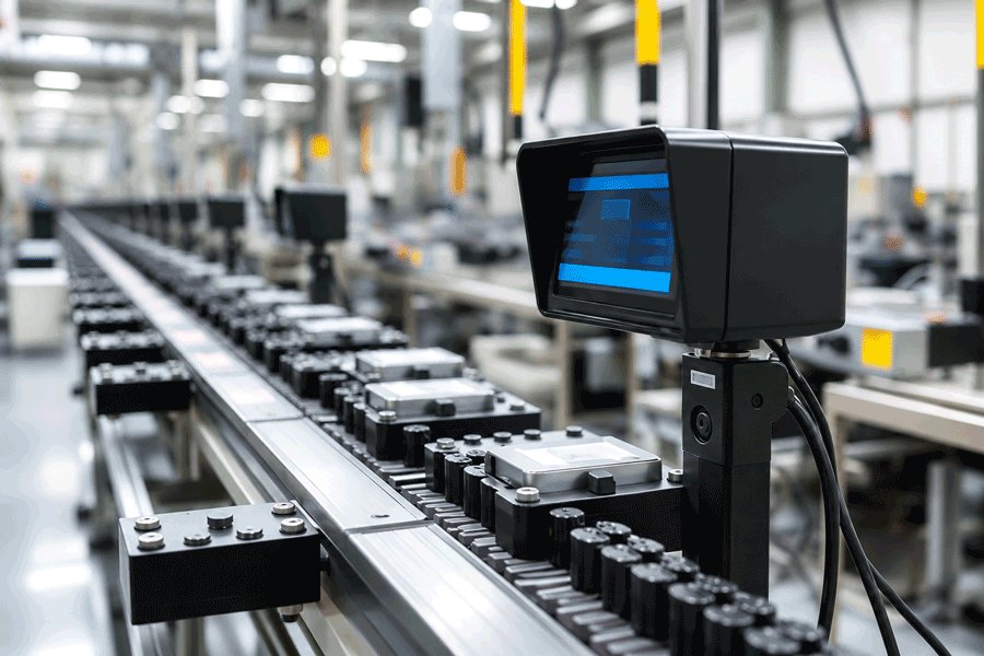 Industrial conveyor with a mounted data capture terminal